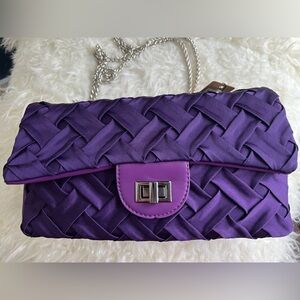 Elegant Purple Woven 3am Bag